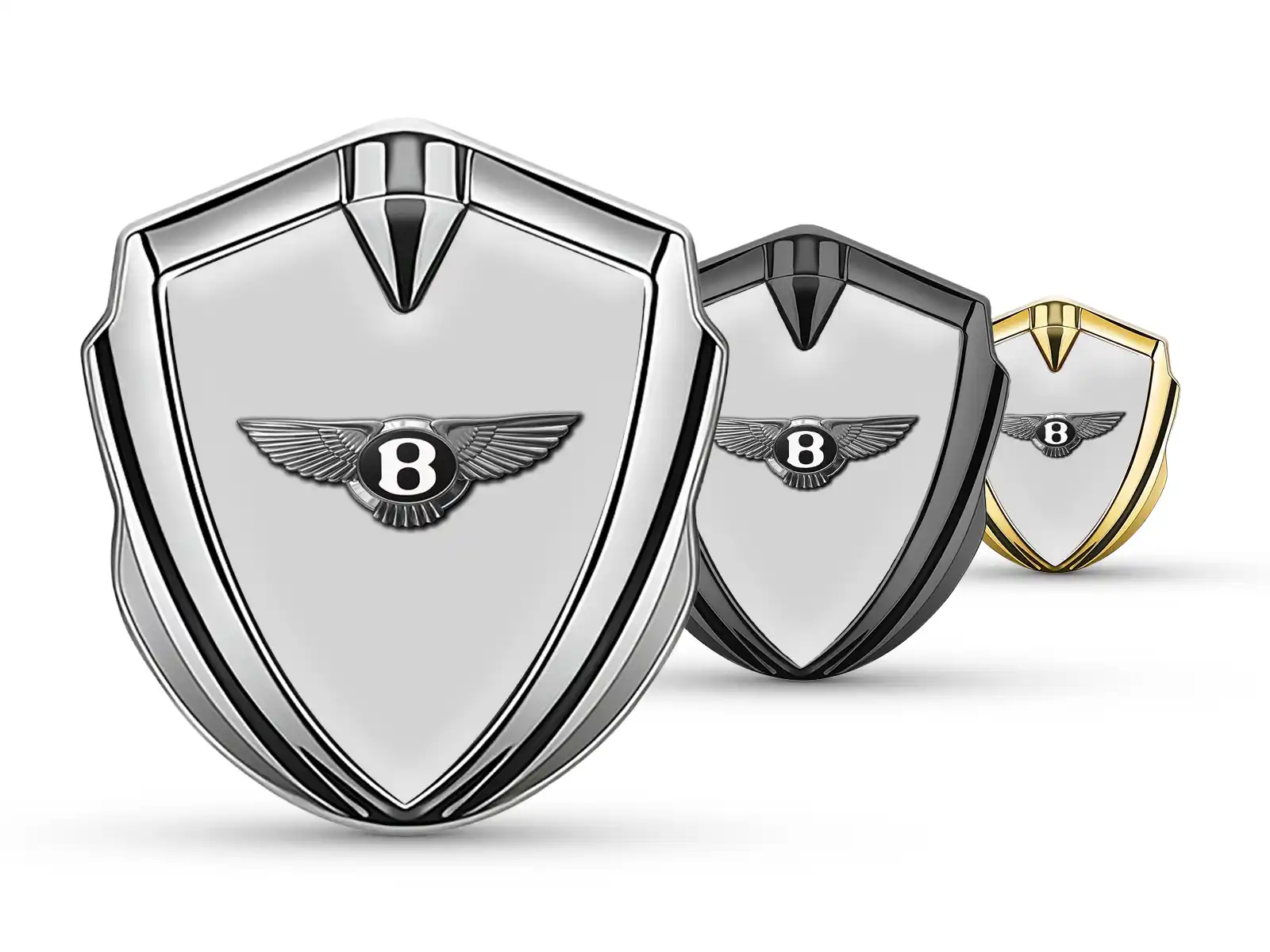 Bentley Metallico Cupolato Emblema Stile Minimal Uni-Size